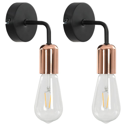 2 pcs Wall Lights with Filament Bulbs