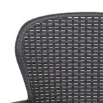 3 Piece Bistro Set Plastic Brown Rattan Look