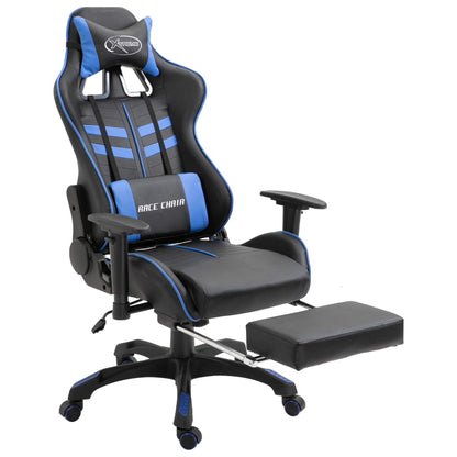 Gaming Chair with Footrest Blue