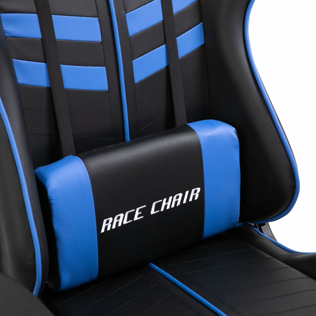 Gaming Chair with Footrest Blue