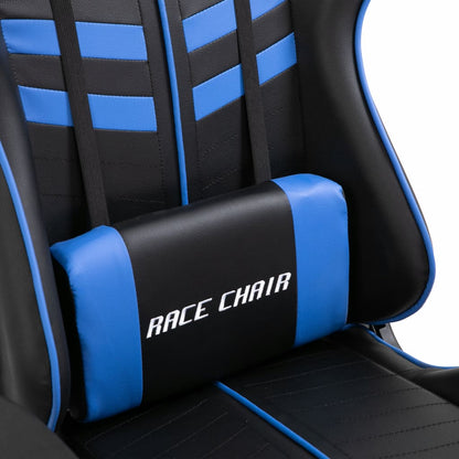 Gaming Chair with Footrest Blue