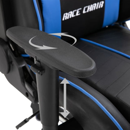 Gaming Chair with Footrest Blue