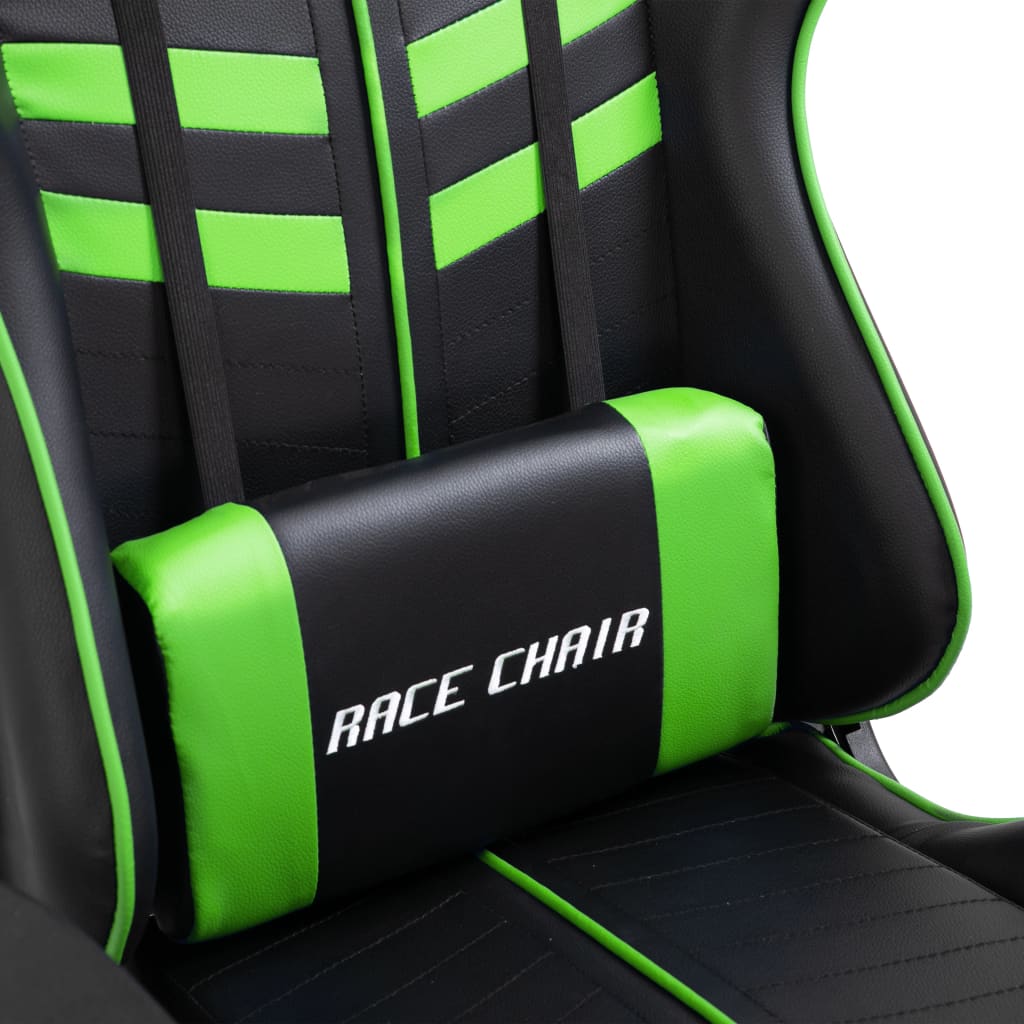 Gaming Chair with Footrest Green