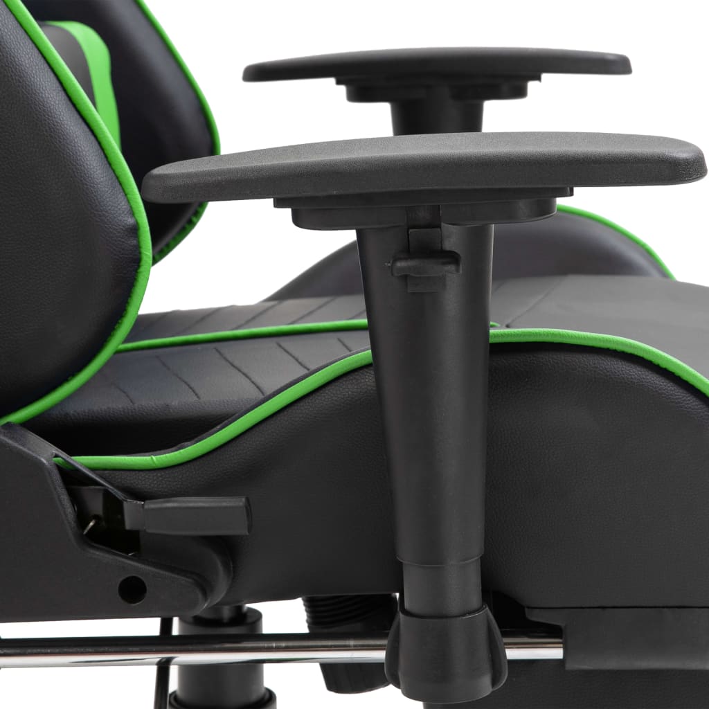 Gaming Chair with Footrest Green