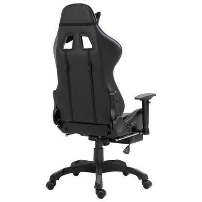 Gaming Chair with Footrest Grey