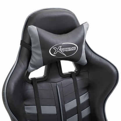 Gaming Chair with Footrest Grey