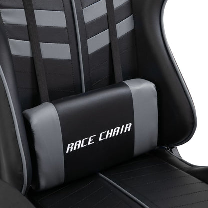 Gaming Chair with Footrest Grey