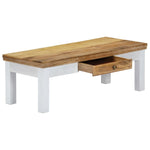 Coffee Table Solid Mango Wood White