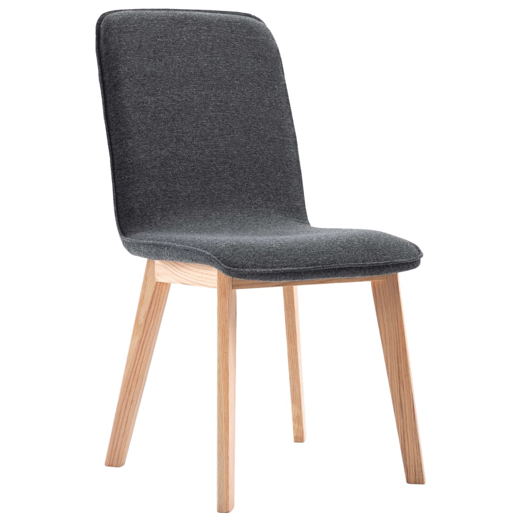 Dining Chairs 2 pcs Grey Fabric