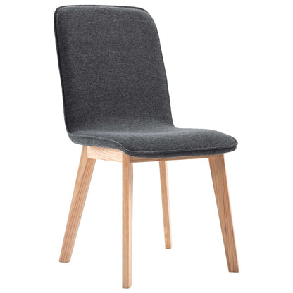 Dining Chairs 2 pcs Grey Fabric