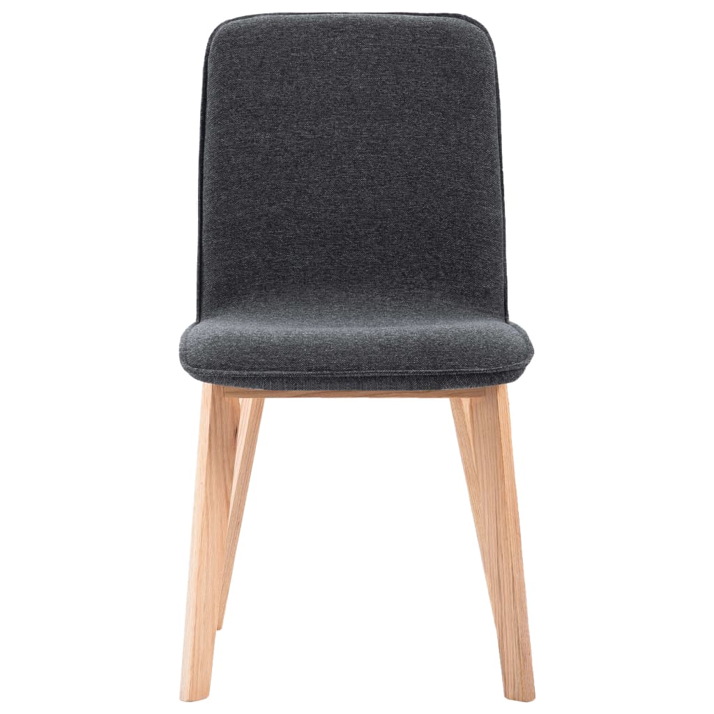 Dining Chairs 2 pcs Grey Fabric