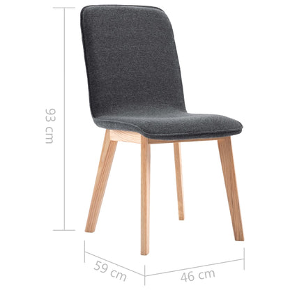 Dining Chairs 2 pcs Grey Fabric