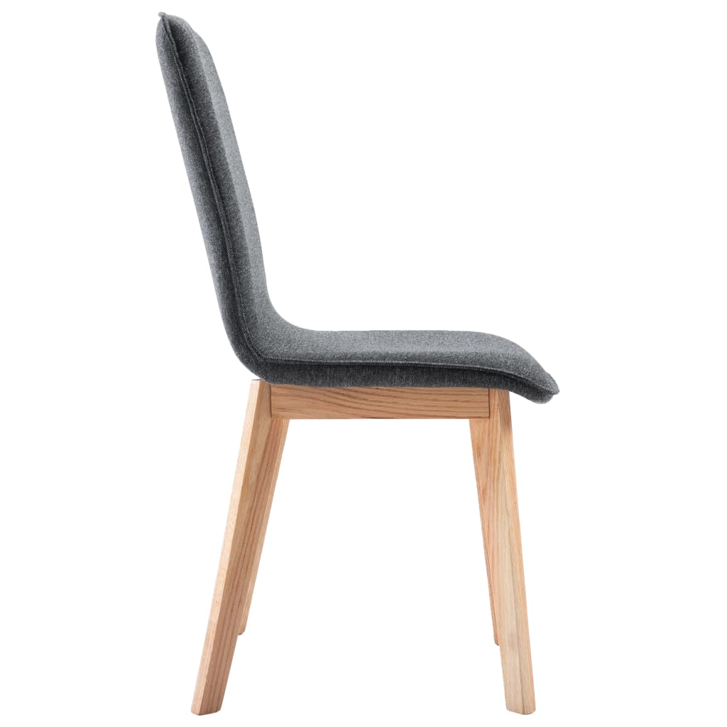 Dining Chairs 4 pcs Grey Fabric
