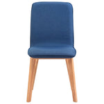Dining Chairs 4 pcs Blue Fabric