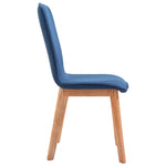 Dining Chairs 4 pcs Blue Fabric