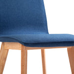 Dining Chairs 4 pcs Blue Fabric