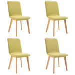 Dining Chairs 4 pcs Green Fabric
