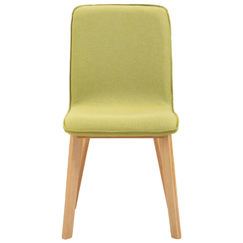 Dining Chairs 4 pcs Green Fabric