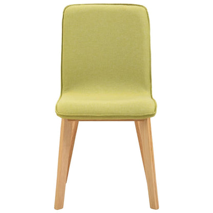Dining Chairs 4 pcs Green Fabric