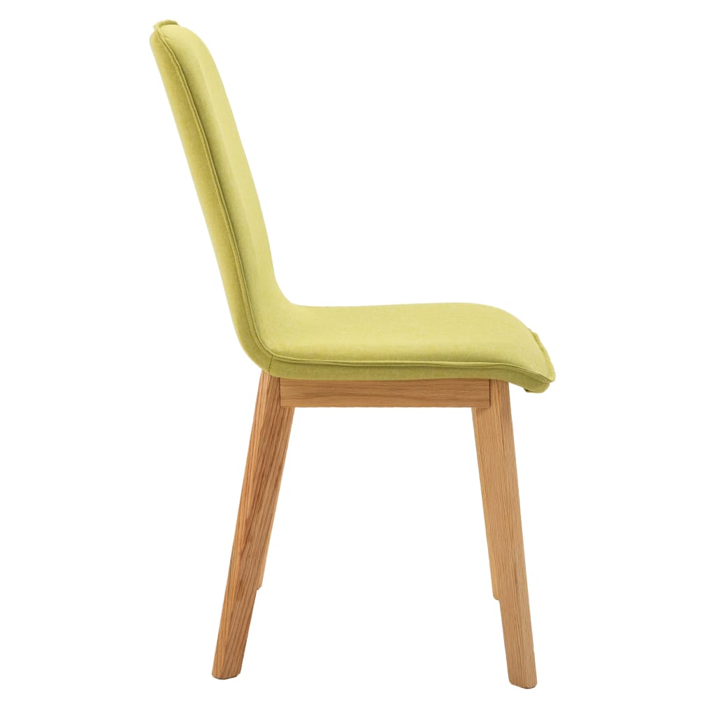 Dining Chairs 4 pcs Green Fabric