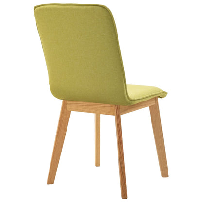 Dining Chairs 4 pcs Green Fabric