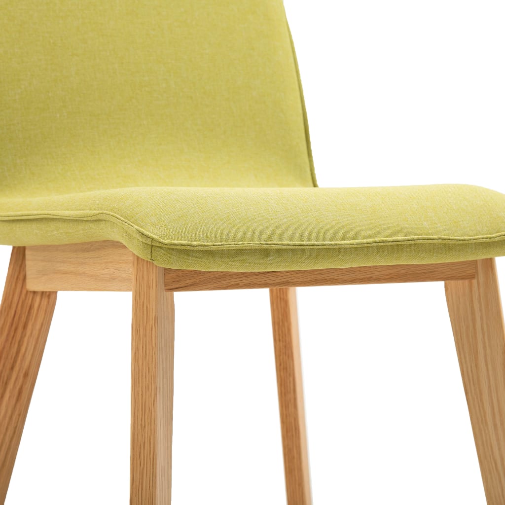 Dining Chairs 4 pcs Green Fabric