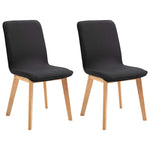 Dining Chairs 2 pcs Black Fabric