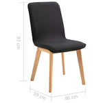 Dining Chairs 2 pcs Black Fabric