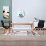 Dining Chairs 2 pcs Black Fabric