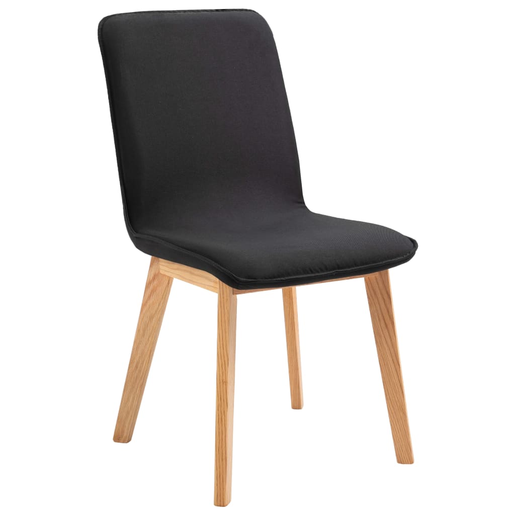 Dining Chairs 4 pcs Black Fabric