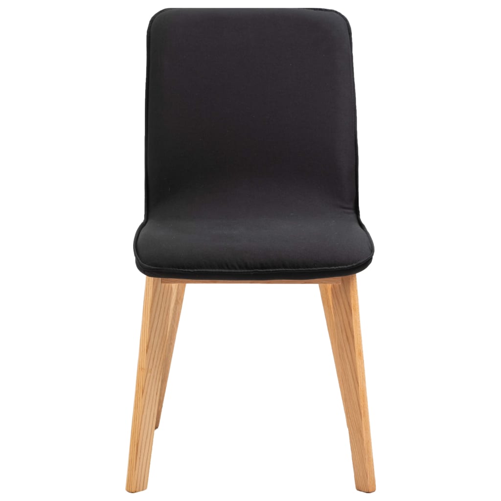 Dining Chairs 4 pcs Black Fabric