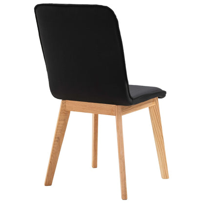 Dining Chairs 4 pcs Black Fabric