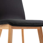 Dining Chairs 4 pcs Black Fabric