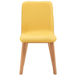 Dining Chairs 2 pcs Yellow Fabric