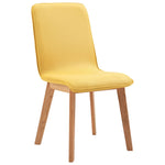 Dining Chairs 4 pcs Yellow Fabric