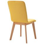 Dining Chairs 4 pcs Yellow Fabric