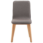 Dining Chairs 2 pcs Taupe Fabric