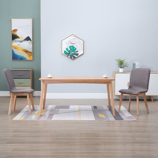 Dining Chairs 2 pcs Taupe Fabric