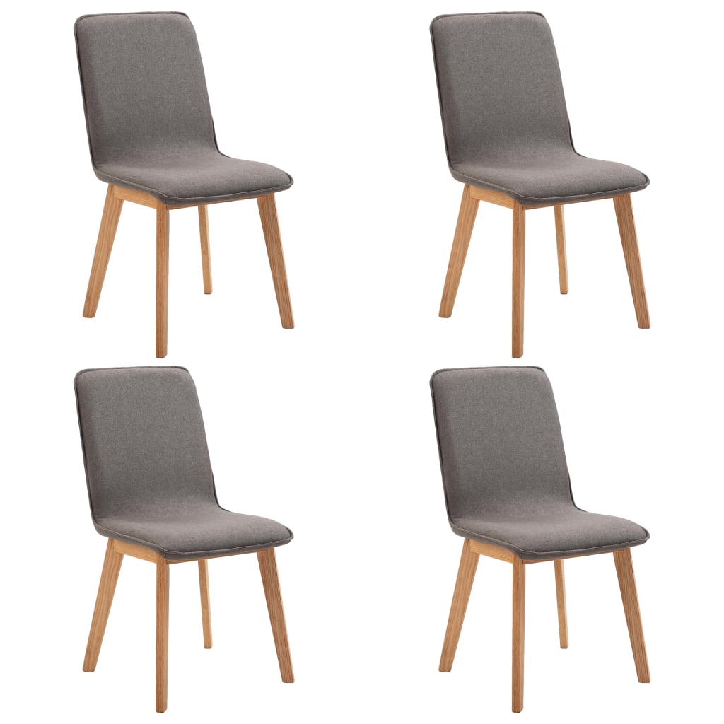 Dining Chairs 4 pcs Taupe Fabric