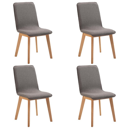 Dining Chairs 4 pcs Taupe Fabric