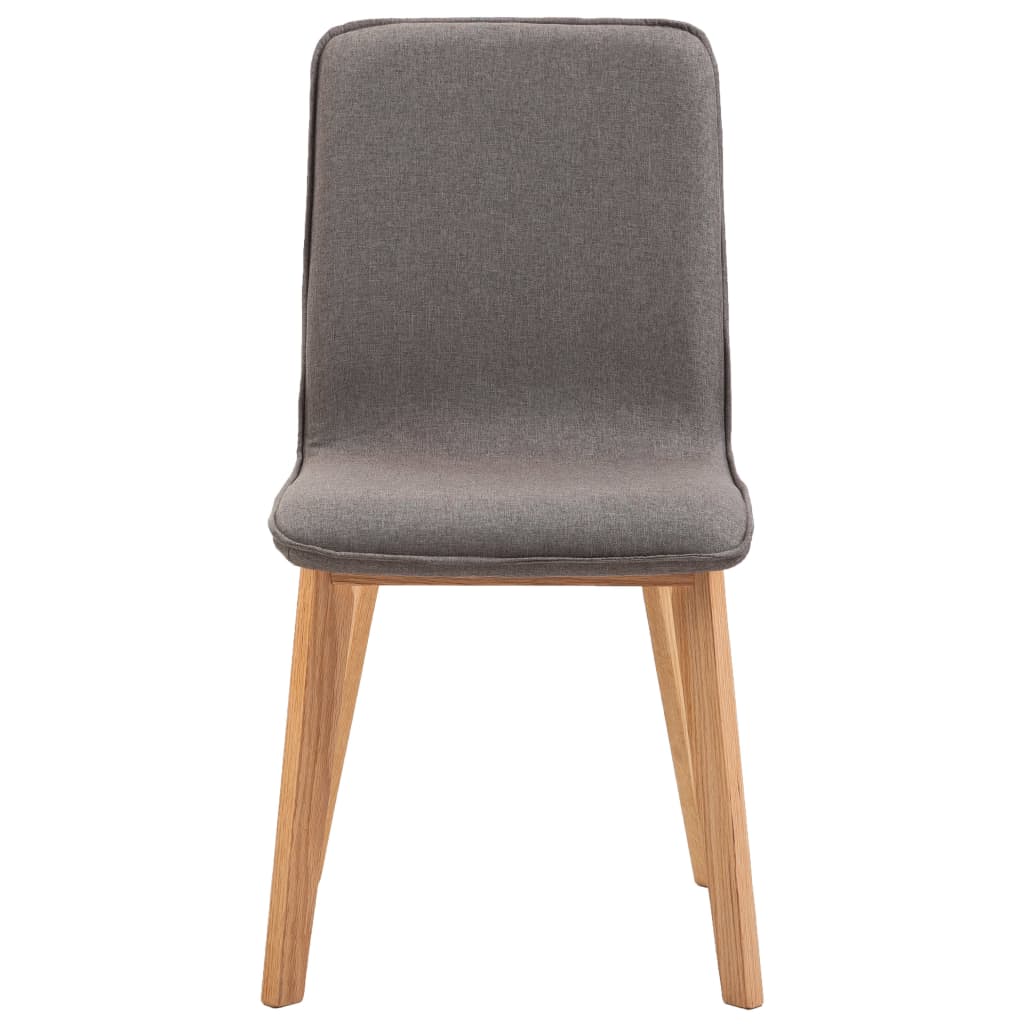 Dining Chairs 4 pcs Taupe Fabric
