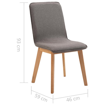 Dining Chairs 4 pcs Taupe Fabric