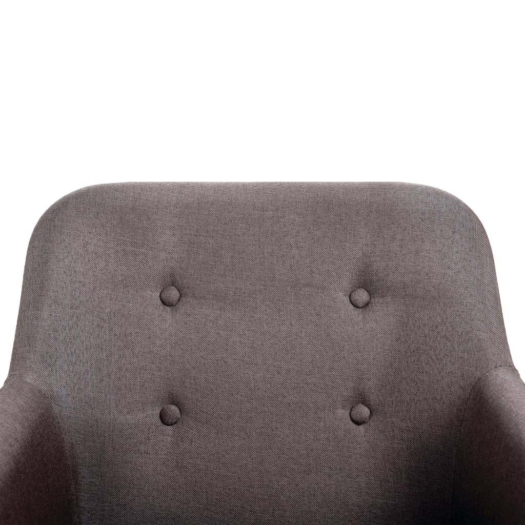 Dining Chairs 2 pcs Taupe Fabric and Solid Oak Wood