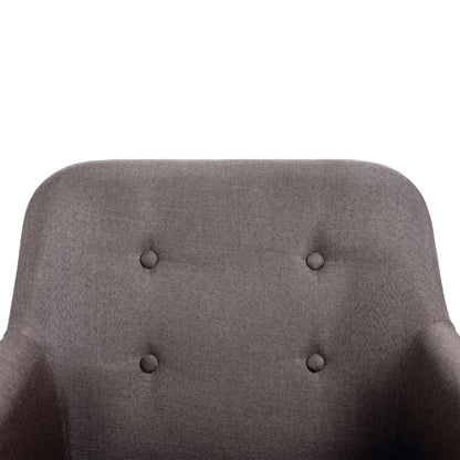 Dining Chairs 2 pcs Taupe Fabric and Solid Oak Wood