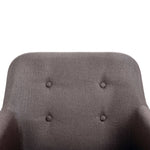 Dining Chairs 2 pcs Taupe Fabric and Solid Oak Wood