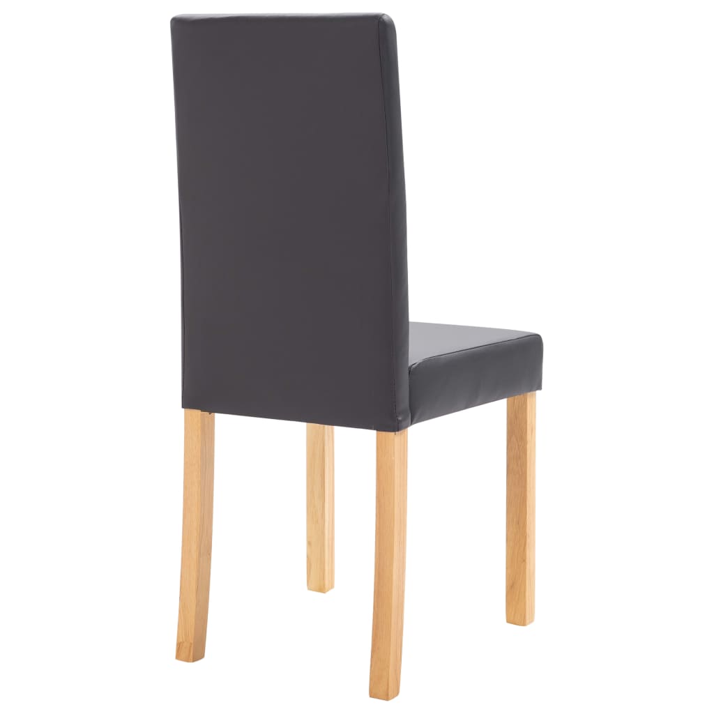 Dining Chairs 2 pcs Grey Faux Leather