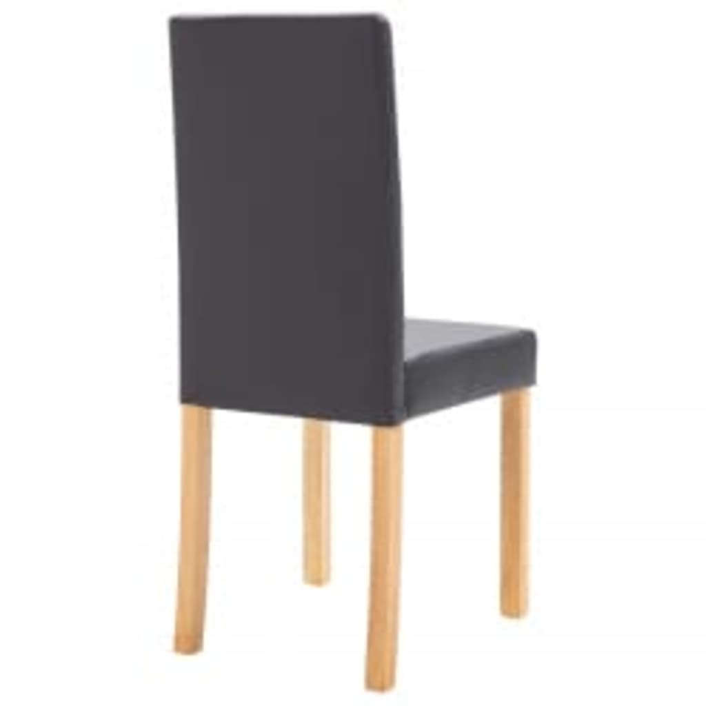 Dining Chairs 4 pcs Grey Faux Leather