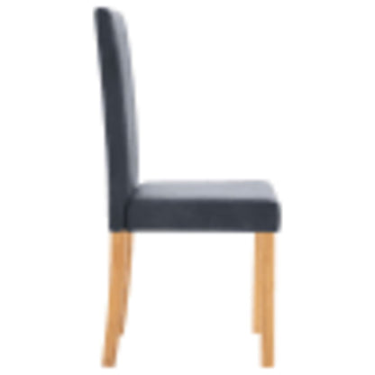 Dining Chairs 4 pcs Grey Faux Suede Leather