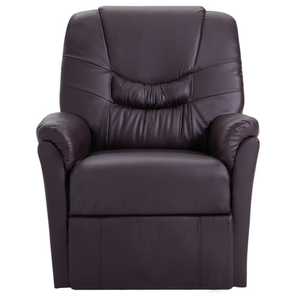 Reclining Chair Brown Faux Leather