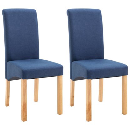 Dining Chairs 2 pcs Blue Fabric